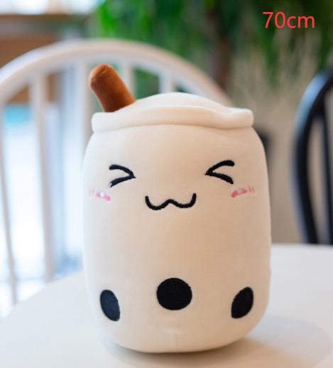 Boba Tea Plush Pillow Cushion - Soft Bubble Tea Stuffed Toy