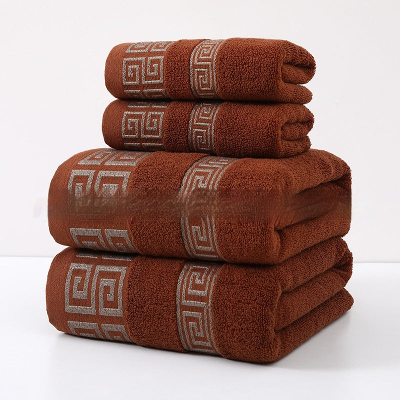Pure Cotton Satin Border Bath & Beach Towel | Sets of 2, 3 or 4 | 5 Colours