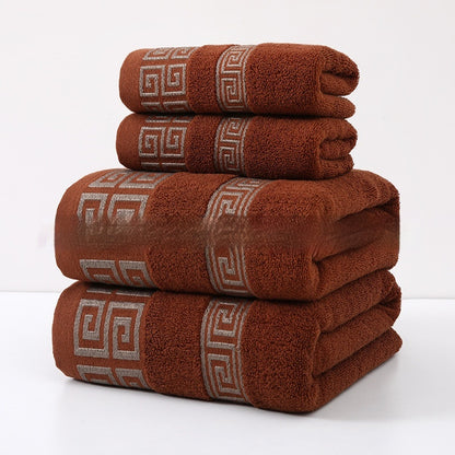 Pure Cotton Satin Border Bath & Beach Towel | Sets of 2, 3 or 4 | 5 Colours