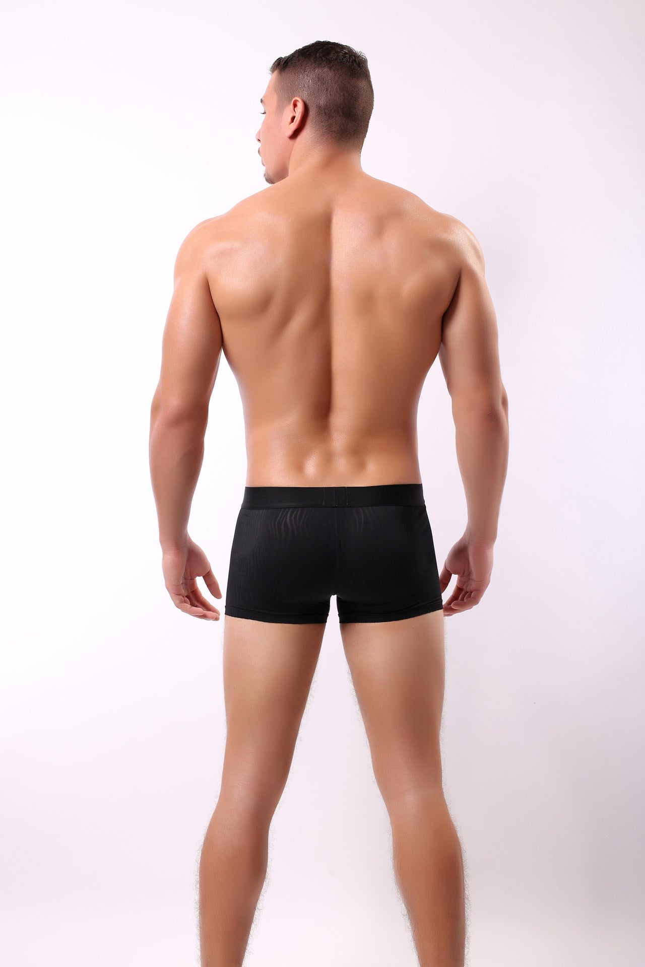 Men's Breathable Polyester Boxer Briefs Low-Rise S–XL