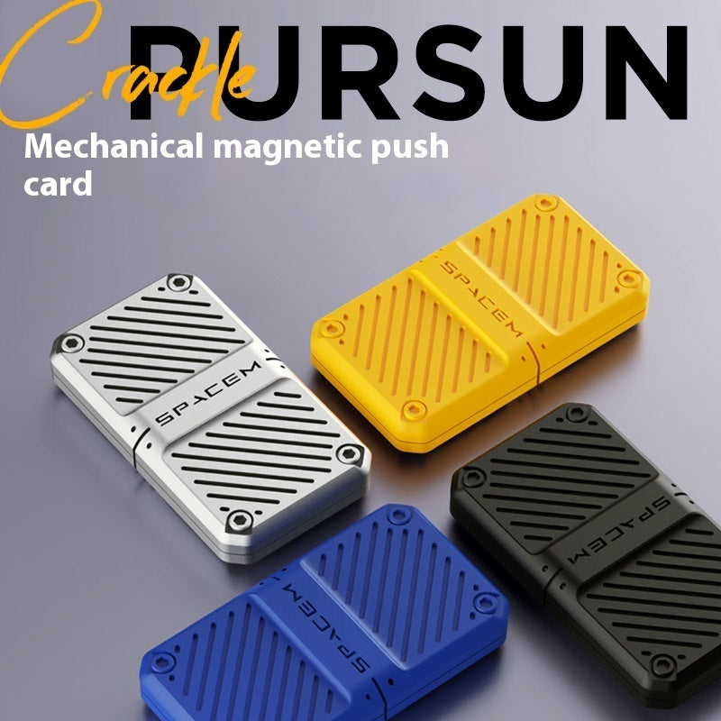 Mechanical Alloy Push Card Decompression Fidget Toy | Premium EDC
