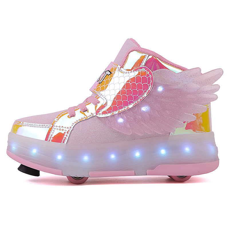 Children's LED Roller Skate Shoes with Retractable Wheels