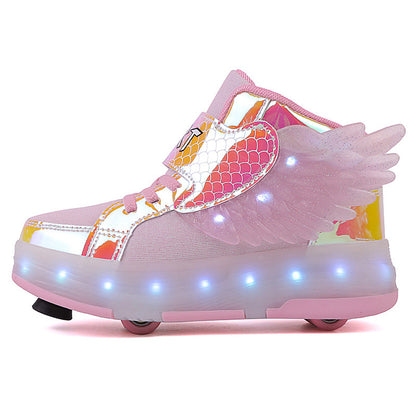 Children's LED Roller Skate Shoes with Retractable Wheels