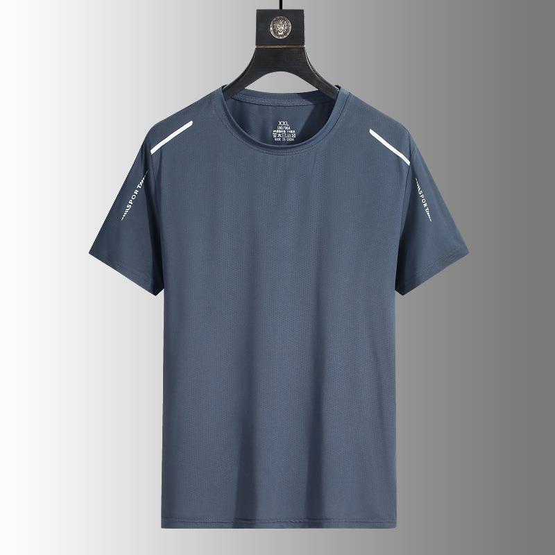Men's Ice Silk T-Shirt – Slim Fit Short Sleeve | 5 Colours | Sizes M–5XL