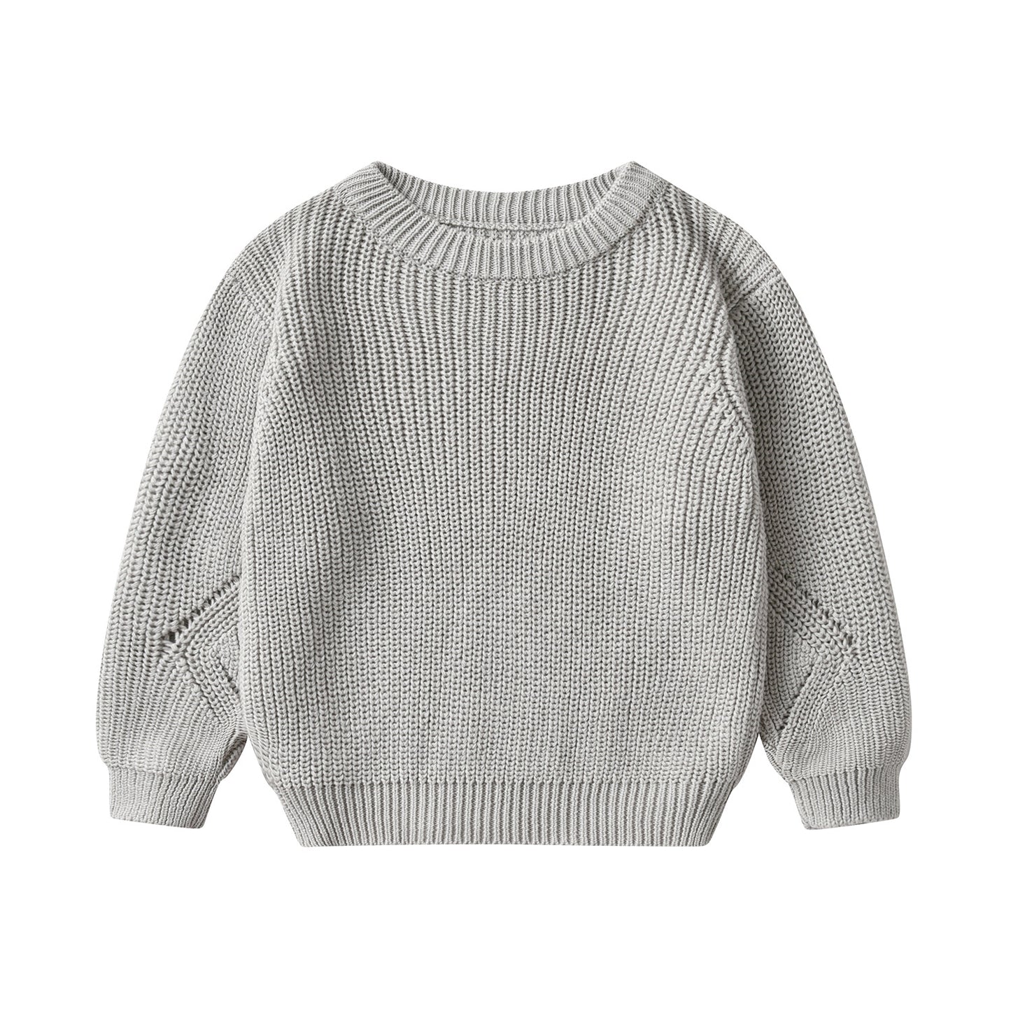 Kids Solid Colour Cotton Knitted Pullover Sweater | Unisex Jumper