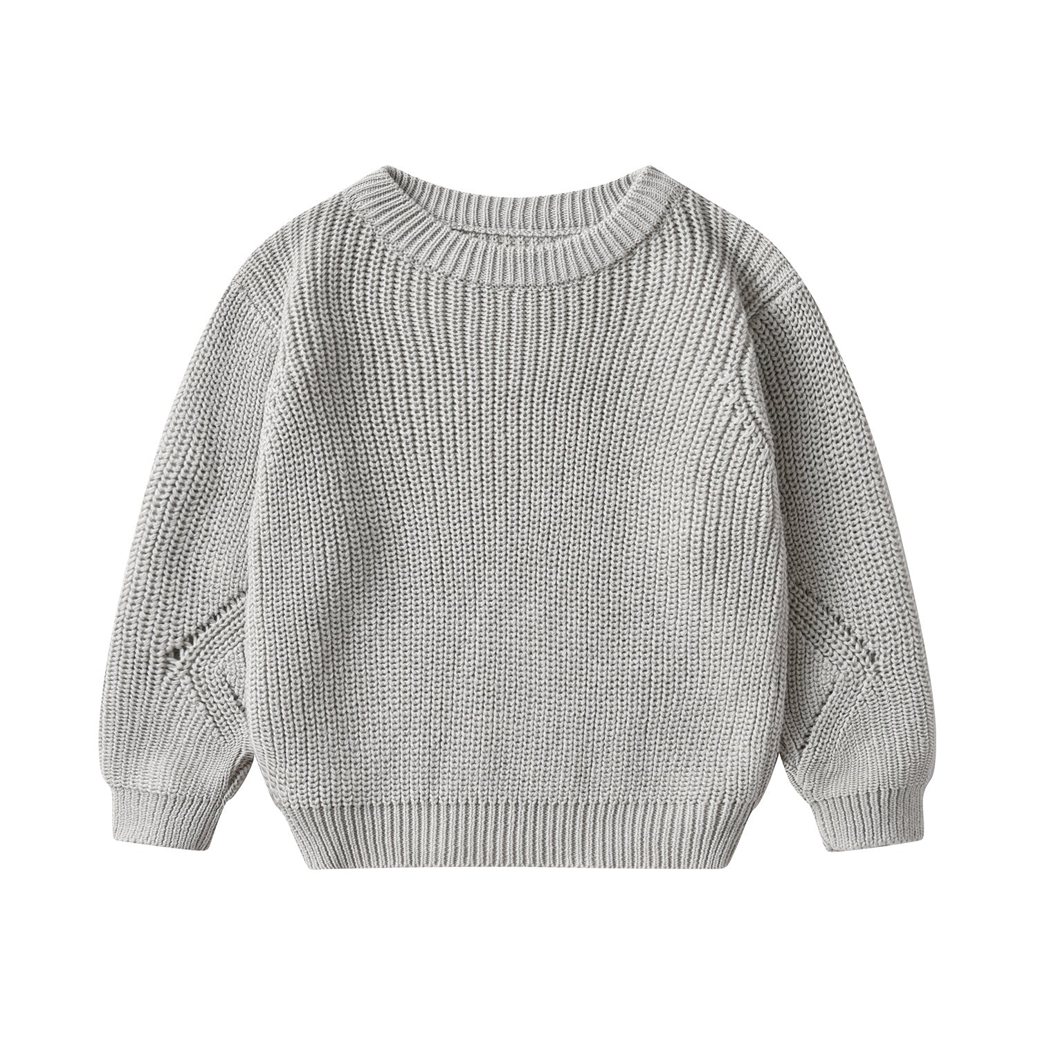 Kids Solid Colour Cotton Knitted Pullover Sweater | Unisex Jumper