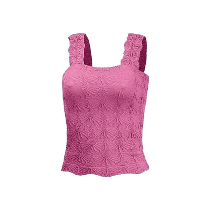Women's Pleated Square-Neck Camisole Top