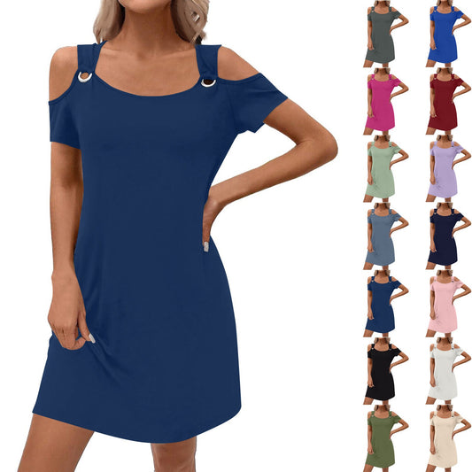 Women's Solid Colour Elegant Midi Skirt