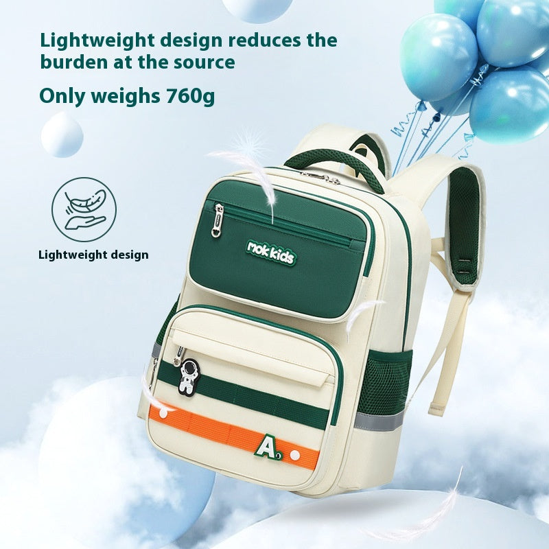 Large Capacity Contrast Colour School Backpack – Ultra-Light Oxford