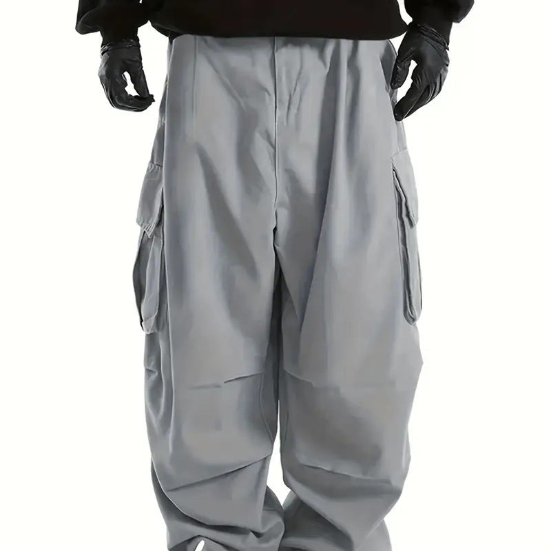 Men's High Waist Straight-Leg Trousers with Belt | 3 Colours S-2XL