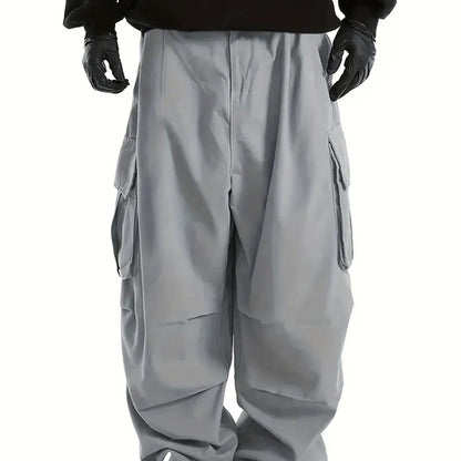 Men's High Waist Straight-Leg Trousers with Belt | 3 Colours S-2XL