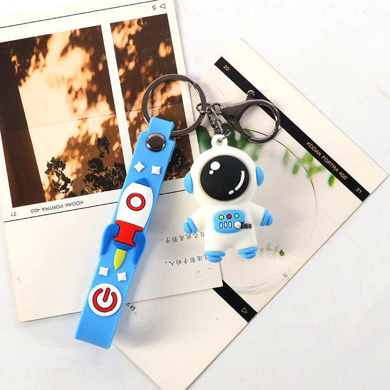 3D Silicone Cartoon Character Keychain | Astronaut, Bear & Dinosaur