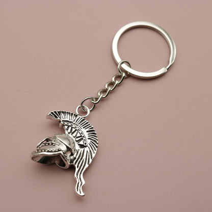 Metal Helmet Keychain Pendant | Bronze & Silver