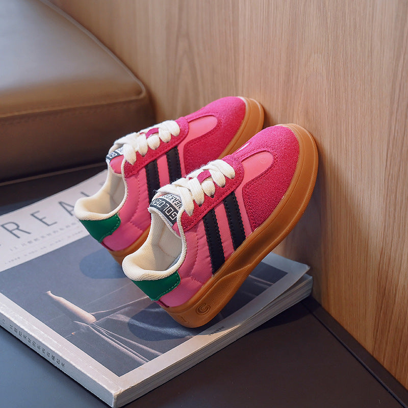 Children's Lace-Up PU Sneakers | Unisex Kids Shoes EU 26-37