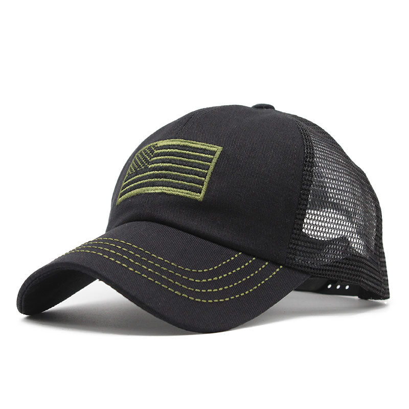 Men's Embroidered Cotton Baseball Cap - Adjustable Dome Cap