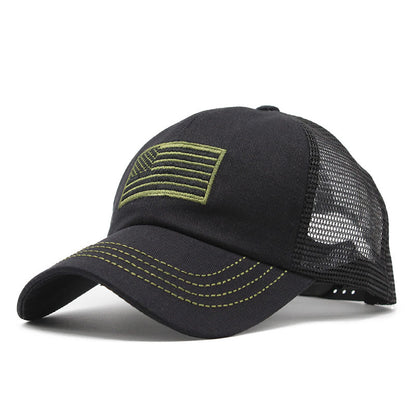Men's Embroidered Cotton Baseball Cap - Adjustable Dome Cap