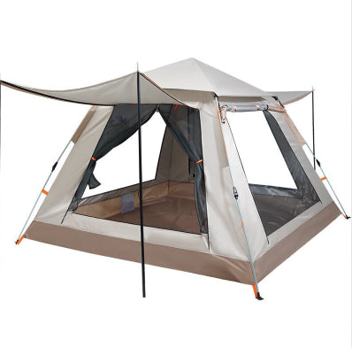 3-Person Beach & Camping Tent – Silver-Coated T210 Waterproof Quick-Pitch Tent with Optional Ground Mat