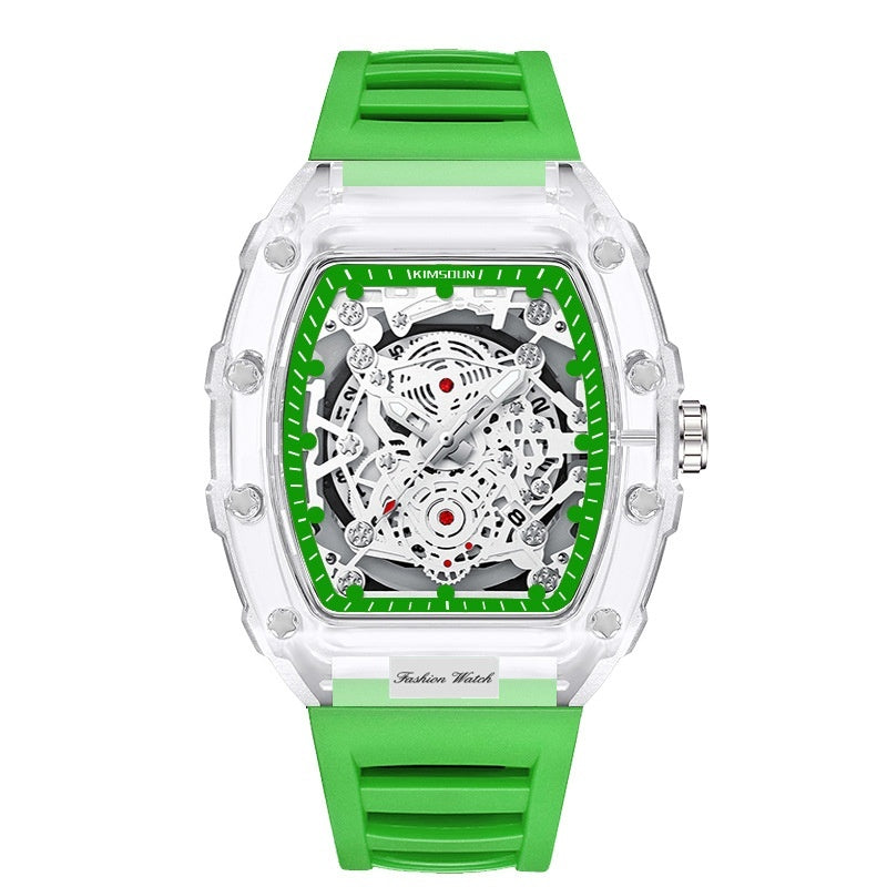 Men's Transparent Quartz Watch | 6 Colours | Matching Dial & Strap