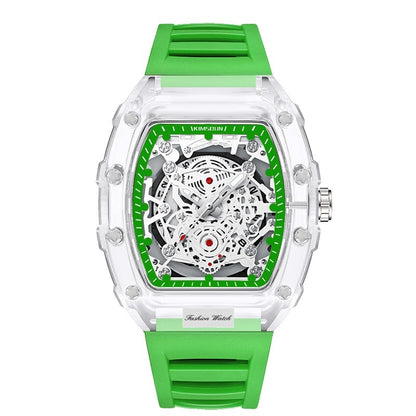 Men's Transparent Quartz Watch | 6 Colours | Matching Dial & Strap