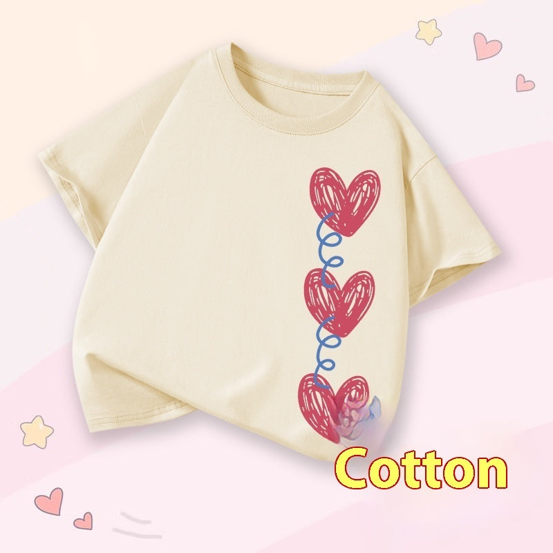 Girls Cartoon Print Short Sleeve Cotton T-Shirt – 14 Designs