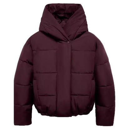 Women's Two-Tone Hooded Padded Jacket – 3 Colours | Sizes XS–L