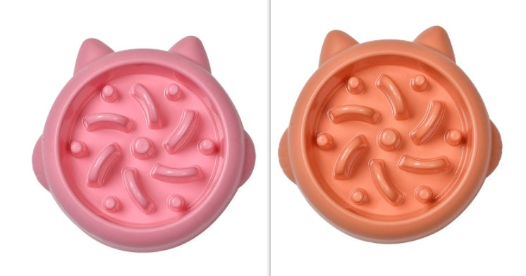 Slow Feeder Dog Bowl | Anti-Gulping Bone Pattern Puzzle Bowl