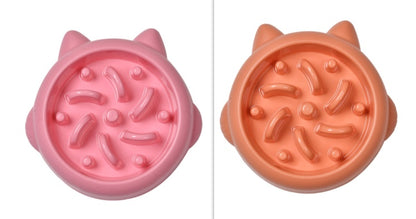 Slow Feeder Dog Bowl | Anti-Gulping Bone Pattern Puzzle Bowl