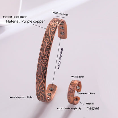 Retro Simple Pure Copper Magnetic Bracelet