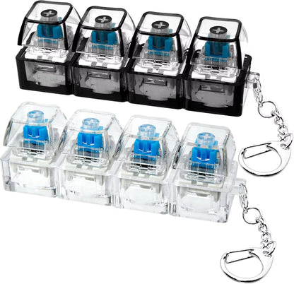 Mini 4-Key Mechanical Keyboard Fidget Clicker Keychain
