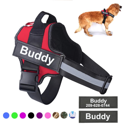 No-Pull Reflective Dog Harness | Adjustable Nylon Vest Puppy to XXL