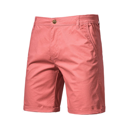 Men's Cotton Slim-Fit Cropped Trousers | Straight Leg Waist 30-38"