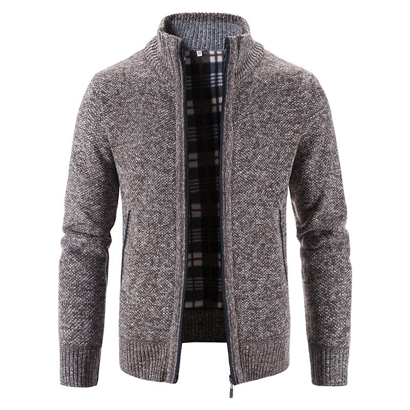 Men's Standing Collar Cardigan Sweater | Stretch Fit | JParker