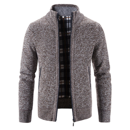 Men's Standing Collar Cardigan Sweater | Stretch Fit | JParker
