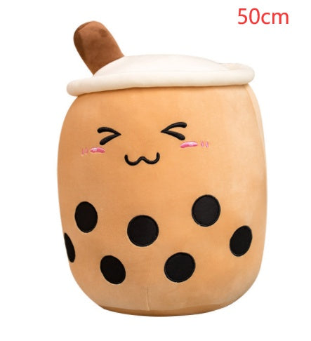 Boba Tea Plush Pillow Cushion - Soft Bubble Tea Stuffed Toy
