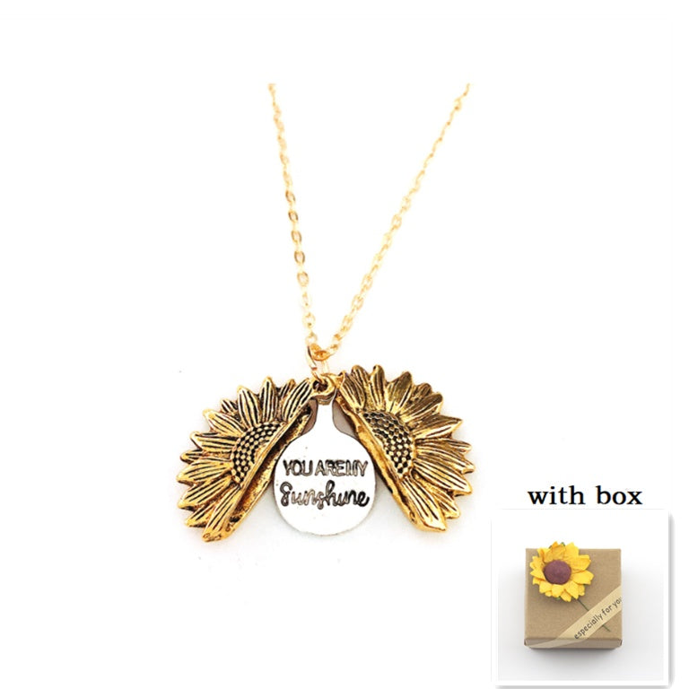 Sunflower Pendant Necklace | Gold, Silver & Rose Gold