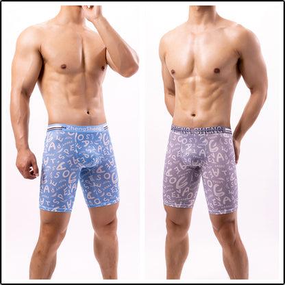 Men's Ice Silk Boxer Briefs – Antibacterial, Sizes L–5XL