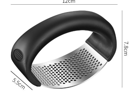 Stainless Steel Garlic Press — 304 Grade Manual Garlic Crusher with Non-Slip Handle