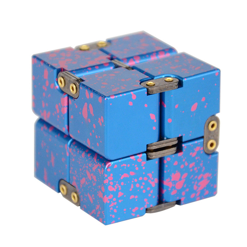 Premium Aluminium Alloy Infinite Cube Fidget Toy | Metal Desk Toy