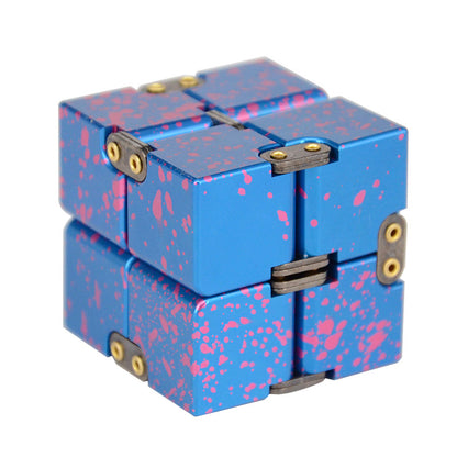 Premium Aluminium Alloy Infinite Cube Fidget Toy | Metal Desk Toy