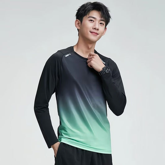 Men's Quick-Dry Long Sleeve Sports Top | Plus Size M–5XL