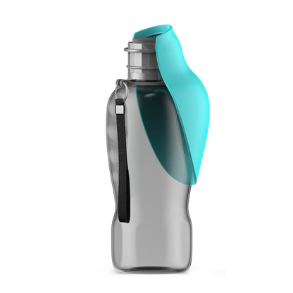 Portable Dog Water Bottle — 800ml Leak-Proof Travel Drinking Bottle with Fold-Out Trough