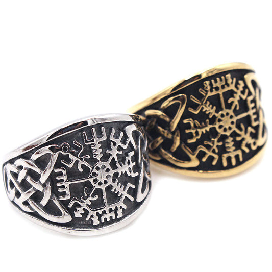 Men's Copper Viking Totem Ring – Norse Mythology Electroplated Band