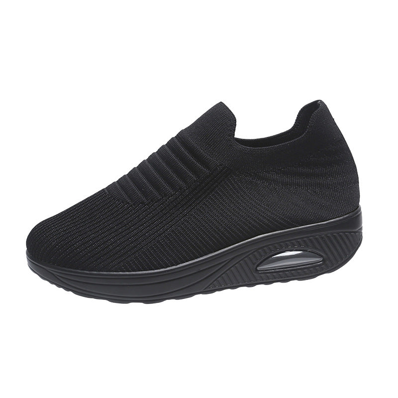Women's Mesh Wedge Heel Trainers | Breathable Colour Block Shoes