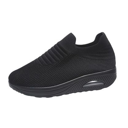Women's Mesh Wedge Heel Trainers | Breathable Colour Block Shoes