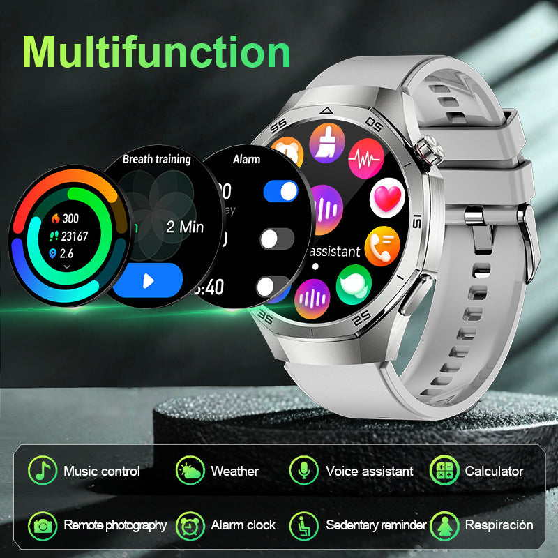 Smart Watch with Bluetooth Calling & Health Monitoring – Black & Silver