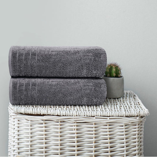 Cotton Jacquard Towel | Soft & Absorbent | 3 Sizes | White, Dark & Light Gray