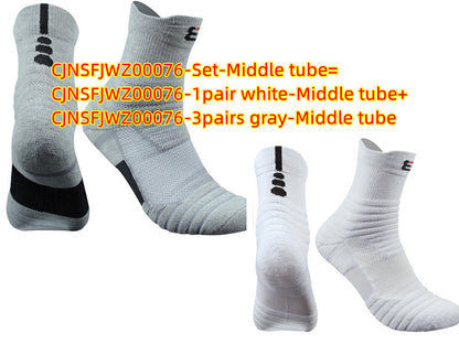 Unisex Cotton Socks Short & Mid Tube – Black White Grey Multi-Pack