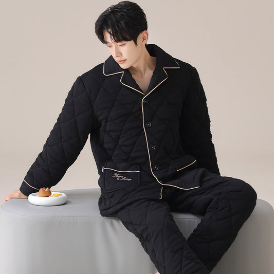 Men's Quilted Loungewear Set | Extra Thick Winter Homewear