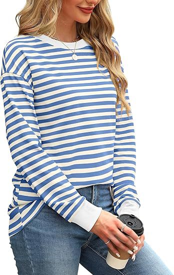Women's Striped Colour Block Pullover Sweatshirt | S-2XL | 9 Colours