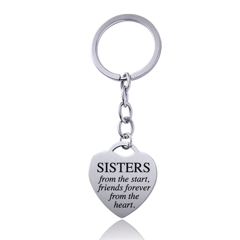 Heart Sisters & Best Friends Keychain | Stainless Steel | JP Collections